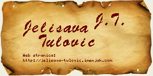 Jelisava Tulović vizit kartica